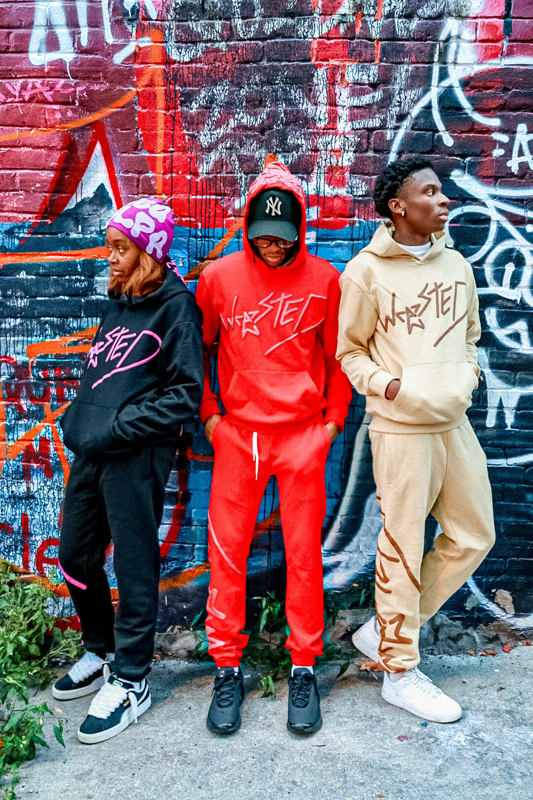 Black & Pink Puff Print Tracksuit