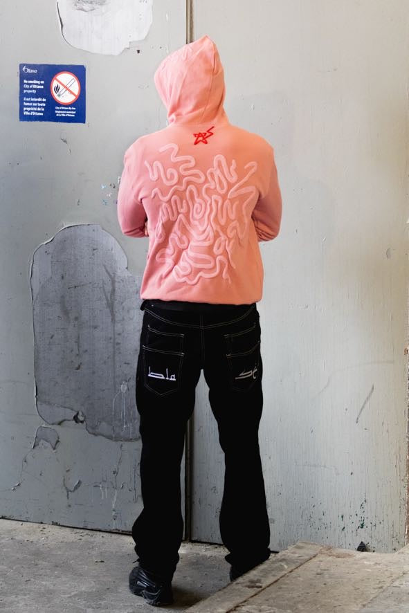 Pink Puff Print Hoodie