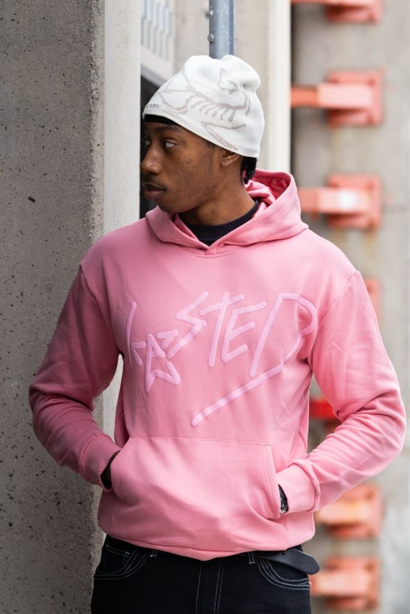 Pink Puff Print Hoodie